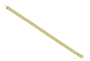 Tennis Bracelet in Yellow Oval Shaped Swarovski Zirconia Stones