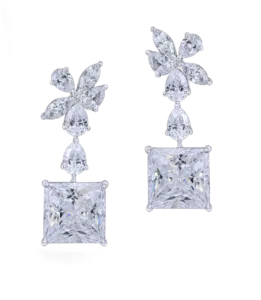 Earrings In Multi Shaped Swarovski Zirconia Stones