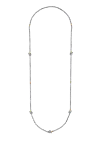 Opera Necklace in Yellow Octagon & White Swarovski Zirconia Stones