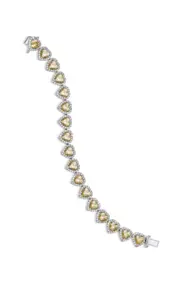 Halo Sole Heart Cluster Bracelet