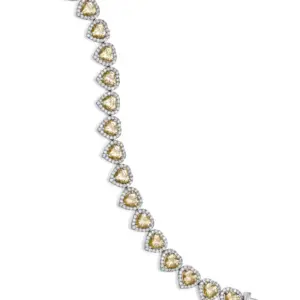 Halo Sole Heart Cluster Bracelet