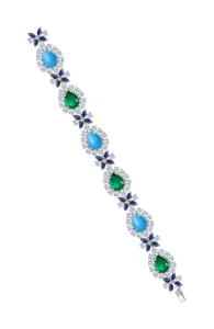 Santorini Pavone Gala Cluster Bracelet