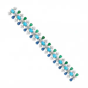 Santorini Pavone Gala Statement Cocktail Bracelet