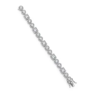 Halo Neve Interplay Multi-Cut and Heart Cluster Bracelet