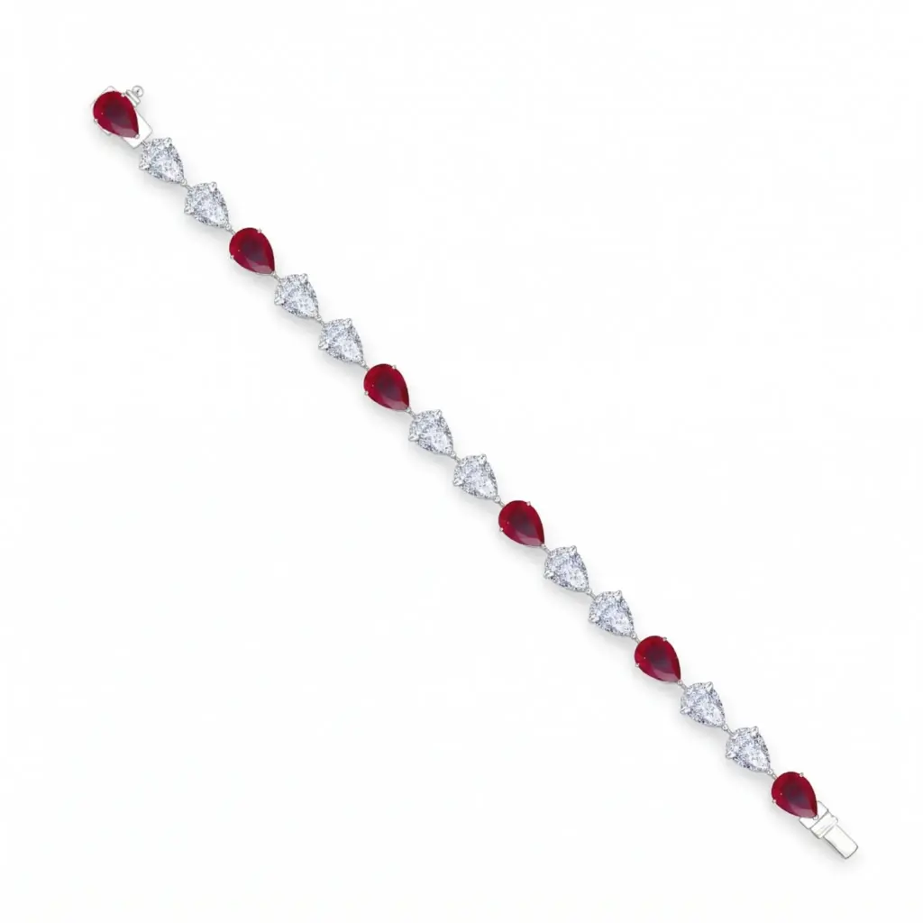 Riviera Festa Ruby Pear-Cut Interplay Bracelet