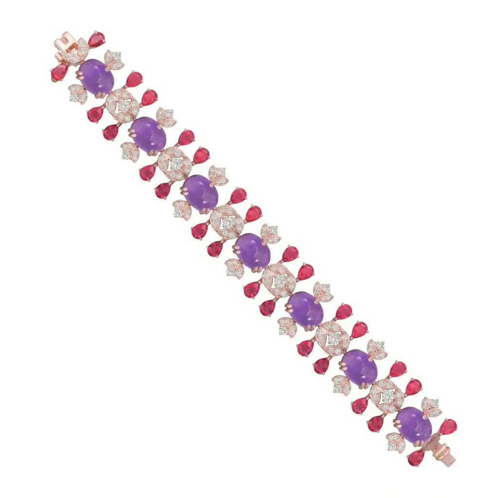 Senza Fine Bordeaux Trellis Cocktail Bracelet