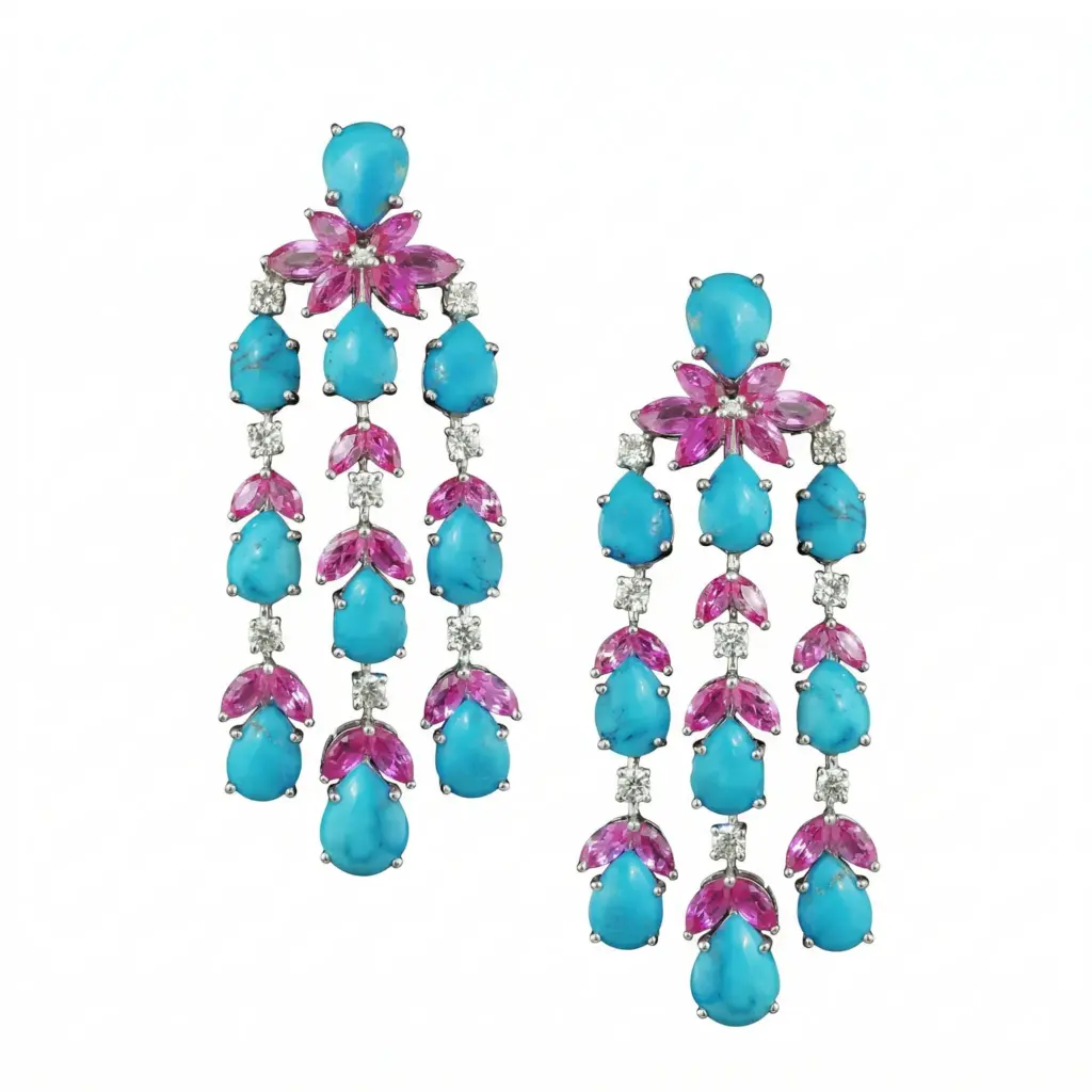 Santorini Calypso Cascata Chandelier Earrings