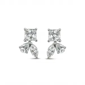 Riviera Neve Floral Pear-Cut Drop Earrings