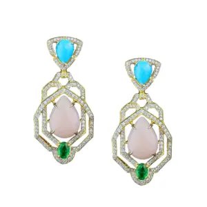 Santorini Sorbetto Art Deco Drop Earrings