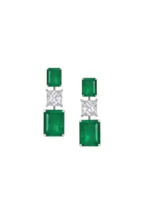 Riviera Festa Emerald Interplay Drop Earrings