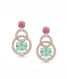 Senza Fine Rosé Studio Interlinked Hoops