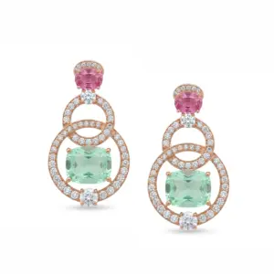 Senza Fine Rosé Studio Interlinked Hoops