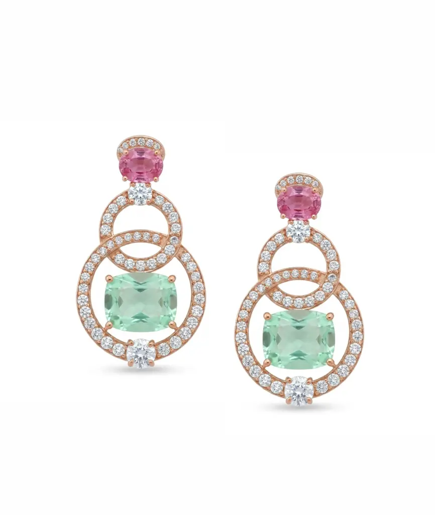 Senza Fine Rosé Studio Interlinked Hoops