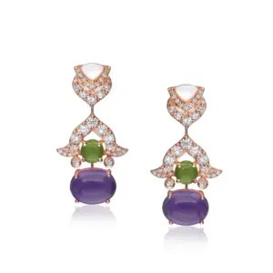 Senza Fine Wisteria Rocaille Drop Earrings