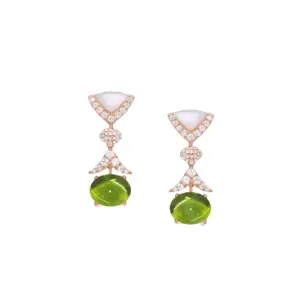 Senza Fine Salvia Laurel Drop Earrings