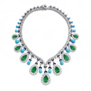 Santorini Pavone Gala Princess Necklace