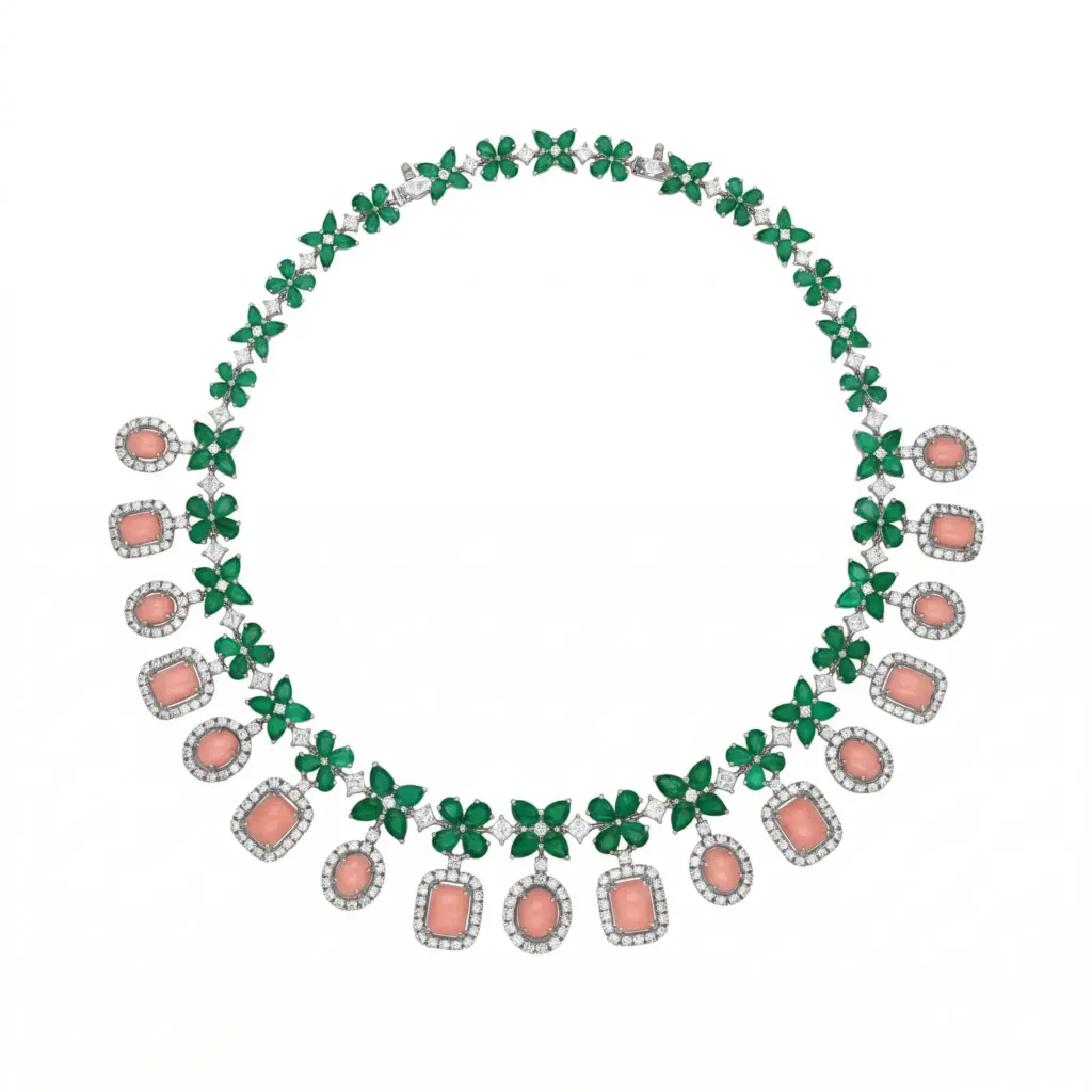 Santorini Peonia Bloom Fringe Necklace