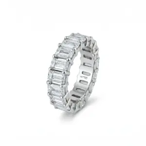Riviera Neve Emerald-Cut Eternity Band
