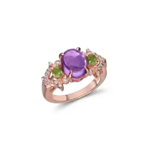 Senza Fine Wisteria Rocaille Cluster Ring.